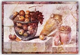 Fresque Nourriture romaine